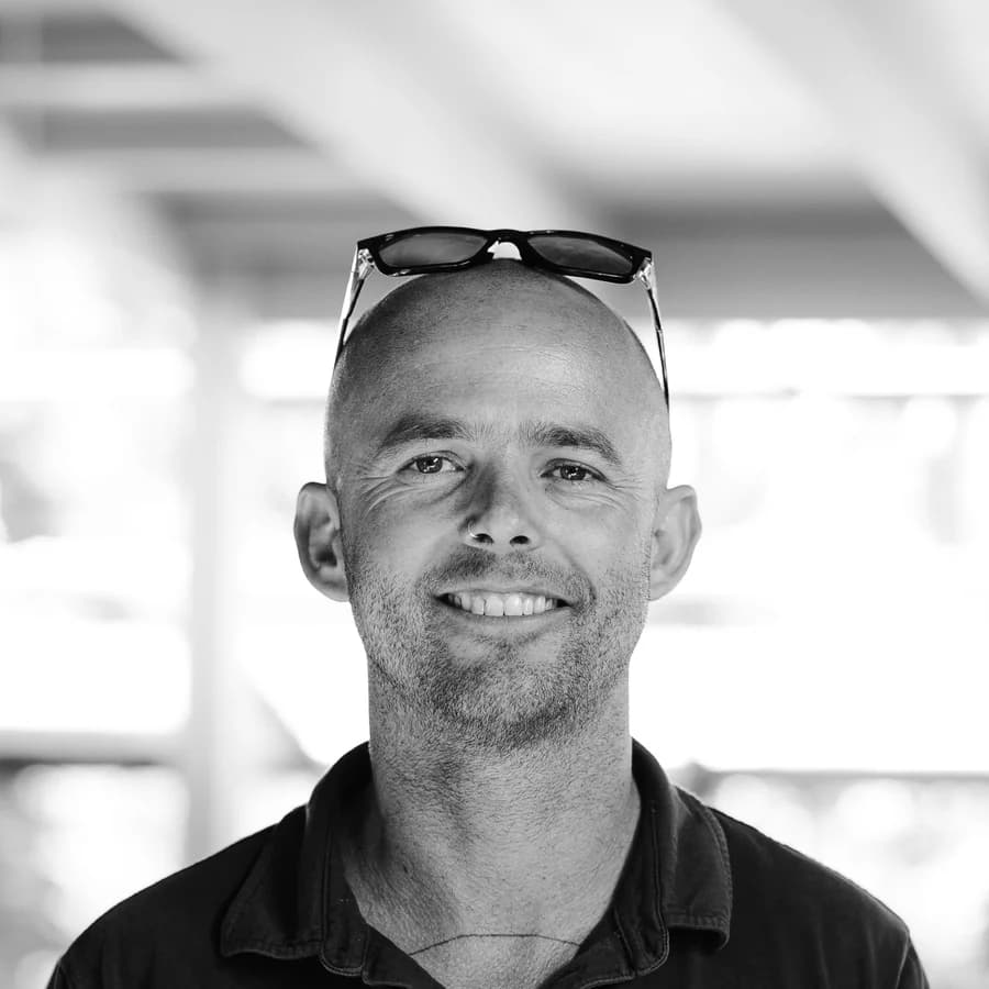 Michael Bell, owner of Michael Bell Construction, directing on site